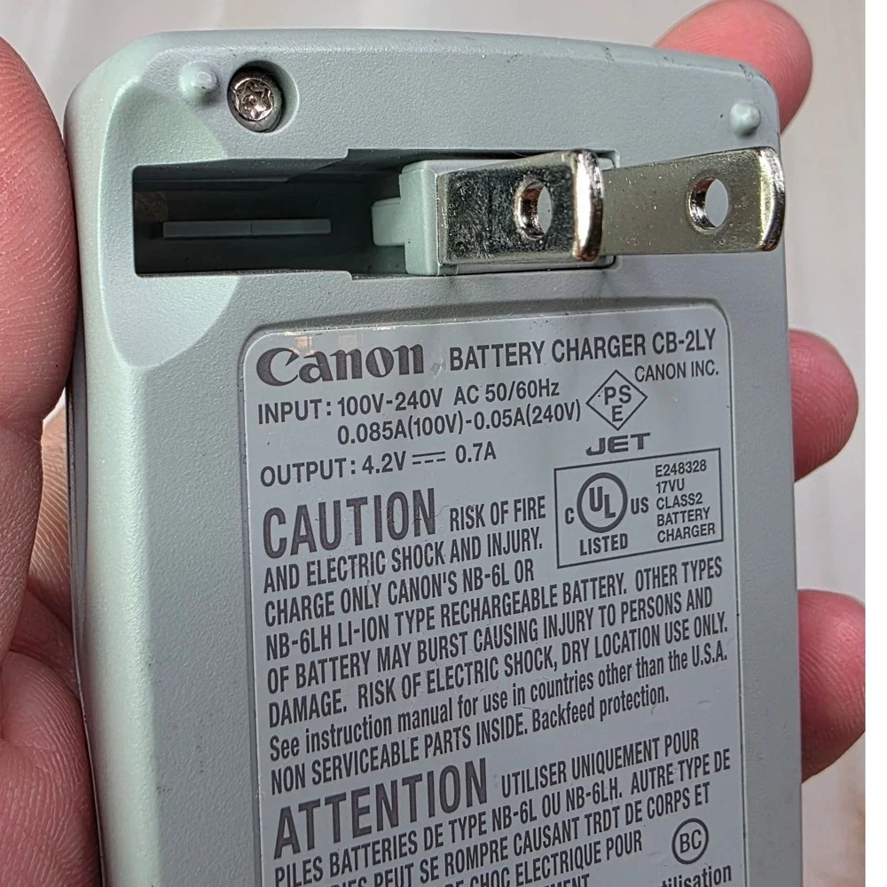 Canon CB-2LY Battery Charger for NB-6L NB-6LH PowerShot Digital Cameras Grey S2